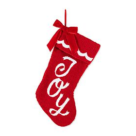 Glitzhome 21"L Hooked Stocking, JOY