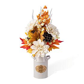 Glitzhome 22"H Fall Lotus, Lotus Pod and Berry Centerpiece