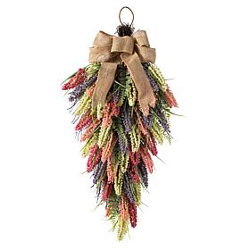 Glitzhome 28"H Pink, Purple & Yellow Mixed Heather Teardrop