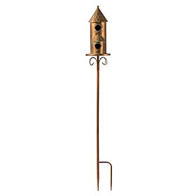 Glitzhome 53" Farmhouse-Style Metal Birdhouse with Stake