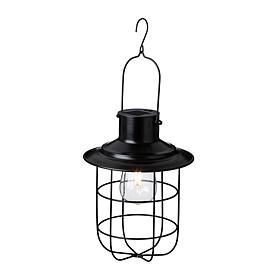Glitzhome 9.75" Metal Wire Solar Powered Outdoor Hanging Lantern