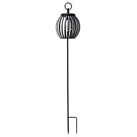 Glitzhome Metal Solar Powered Outdoor Lantern w/ Edison Bulb and Stake