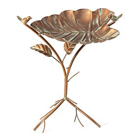 Glitzhome Multifunctional 2-in-1 Faux Copper Patina Finish Birdfeeder