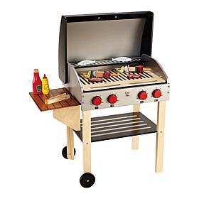 Gourmet Grill 22 Piece Wooden Play Kitchen and Food Accessories