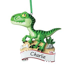 Green Personalized Dinosaur Ornament
