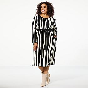 GREY by Jhoan Sebastian Grey Abstract Print Sweater Dress