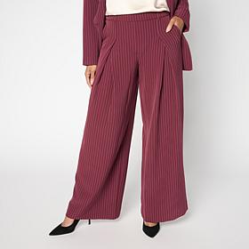 Grey by Jhoan Sebastian Grey Pull-On Pinstripe Trouser Pant