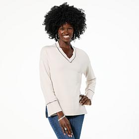 GREY by Jhoan Sebastian Grey Pullover Sweater with Chain Detail