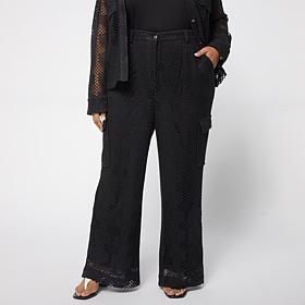 Grey by Jhoan Sebastian Grey Wide Leg Crochet Cargo Pant