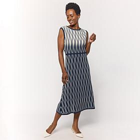 Greyby Jhoan Sebastian Ottoman Diamond Pattern Knit Dress