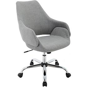 Hanover Everson 17.75-20.75" Gas Lift Wheeled Office Chair (Gray)