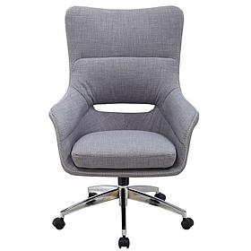 Hanover Gray Carlton Wingback Wheeled Office Chair w/Gas Lift Seating