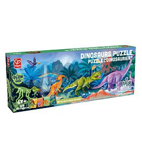 Hape Giant Glow-In-The Dark Puzzle Dinosaurs, 200 Pieces