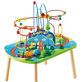 Hape Jungle Adventure Railway Table, Wooden Bead Maze