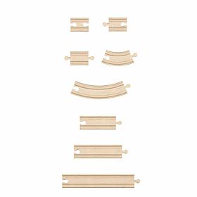 Hape Railway Collection Super Expansion Rail Pack, 24 Pieces