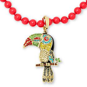 Heidi Daus Critter Crazy Crystal and Enamel Pendant and Necklace