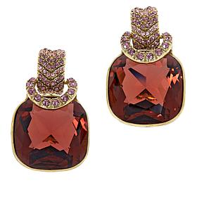 Heidi Daus "Day to Date" Crystal and Glass Earrings