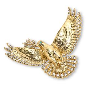 Heidi Daus Dreaming of Peace Goldtone Dove Cuff Pin