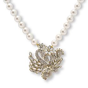 Heidi Daus Forever Love 18-1/2" Crystal Swan Drop Necklace