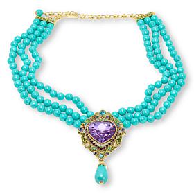 Heidi Daus Heart of My Heart Goldtone Bead Necklace