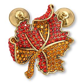 Heidi Daus Lavish Leaf Crystal-Encrusted Magnetic Pendant