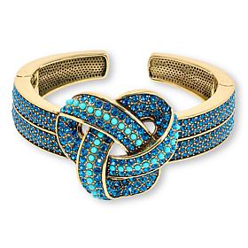 Heidi Daus Love Me Knot Crystal Cuff Bangle Bracelet