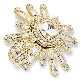 Heidi Daus Sparkler Alert Goldtone Crystal Ring