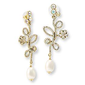 Heidi Daus Sweet Nothings Crystal Bronzetone Dangle Earrings