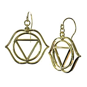 Heights Jewelers 14K Gold-Plated Ajna Third Eye Chakra Earrings