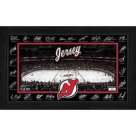 Highland Mint 2025–26 New Jersey Devils Signature Rink Framed Display