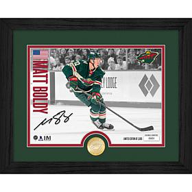 Highland Mint Matt Boldy Minnesota Wild Bronze Coin & Signed Print