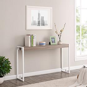 Holly & Martin Macen Narrow Console - Mocha Gray/White