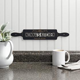 Homemade With Love Rolling Pin Personalized Black Wood Plaque