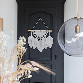Hoooked Macrame Kit w/Spesso Yarn-Wall Hanging Faros - Biscuit