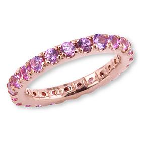 House of Ellure 1.5ctw Pink or Blue Sapphire Eternity Band Ring
