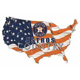 Houston Astros USA Shape Flag Cutout