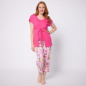 HUE 3-piece Knit Pajama Set