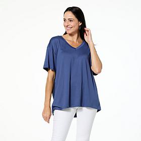 HUE All-Day Comfy Knit Oversized Boyfriend Tee