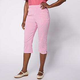Hue Spring Stripe Pull-On Pedal Pusher Pant