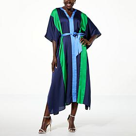 IMAN Global Chic Belted Caftan Dress