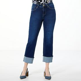 IMAN Global Chic Perfect Fit 360 Cuffed Straight-Leg Jean