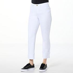 IMAN Global Chic Perfect Fit 360 Cuffed Straight-Leg Jean