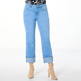 IMAN Global Chic Perfect Fit 360 Cuffed Straight-Leg Jean