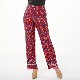 IMAN Global Chic Printed Knit Wide-Leg Pant