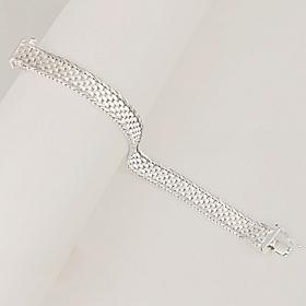 Imperial Silver Basket Weave Diamond-Cut Bracelet