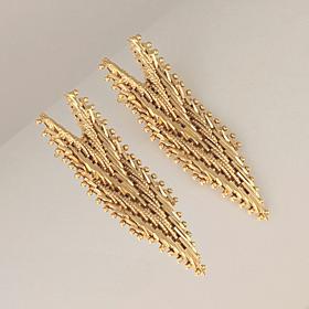 Imperial Silver Chevron Design Diamond-Cut Earrings