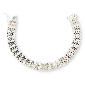 Imperial Silver Sterling Silver Diamond-Cut 7/16 Mirror Chain Bracelet