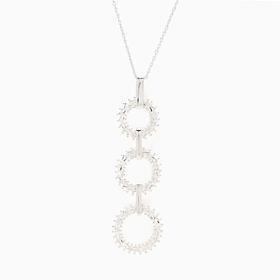 Imperial Silver Sterling Silver Triple Circle Necklace