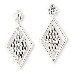 Imperial Silver Ultra Lamé Sterling Silver Diamond-Cut Drop Earrings
