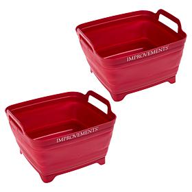 Improvements 2-pack 2-Gallon Collapsible Tubs with Drain Spouts